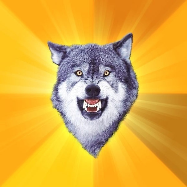 Courage Wolf Meme Generator